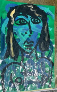 Large Robert Keil Painting on paper 35@23 inches Risque signed nude - Picture 1 of 7