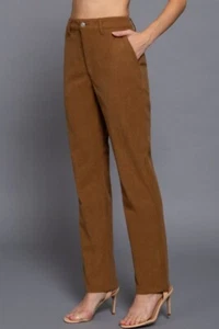 WAIST BAND CORDUROY STRAIGHT PANTS - Picture 1 of 25