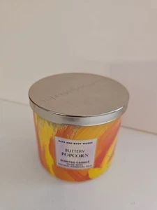 Bath & Body Works Buttery Popcorn 3 wick candle 14.5 oz NEW - Rare! - Picture 1 of 2