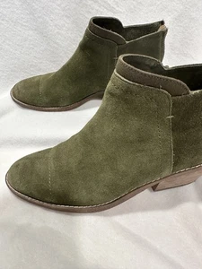 Prachtvolle Damenstiefel Größe 7 Veloursleder Stiefeletten Blockabsatz Reißverschluss Freizeitschuhe - Bild 1 von 13