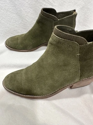 Splendid Boots Womens Size 7 Suede Ankle Booties Block Heel Zip Casual Shoes - Imagem 1 de 4