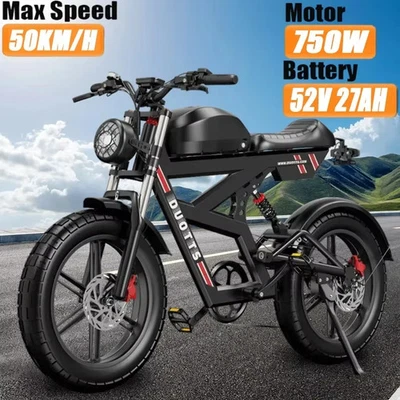 DUOTTS F20 Electric Bike 750W 52V 27Ah 80 Miles MTB 20" Mountain Ebike Fat Tire - Image 1 of 4