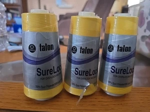 Coats SureLock Overlock Machine Thread 100% Polyester 3000 Yds, Lot of 3 - Picture 1 of 5