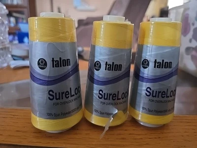 Coats SureLock Overlock Machine Thread 100% Polyester 3000 Yds, Lot of 3 - Image 1 of 4