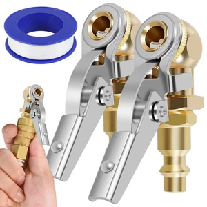Neumático de bola cerrada de 1/4 pulgadas FNPT duradero inflador de neumáticos de flujo cerrado aire coche... - Imagen 1 de 7