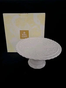 Royal Albert English Buffet Footed Pedestal Cake Plate Old Country Roses In Box - Picture 1 of 13