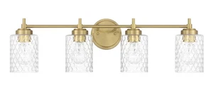 Satin Brass Bathroom Vanity Light from the Claire Collection - Picture 1 of 1