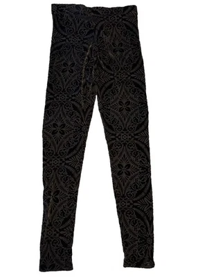 Blackmilk Original Black Burned Velvet Leggings Size Medium - Image 1 of 3