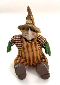 FFBOT Harvest time folks Scare E Crow Figurine vintage Scarecrow Russ Berrie - Picture 1 of 8