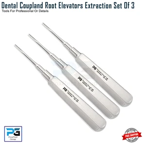 Dental Coupland Teeth Loosening Root Elevator Surgical Instruments Set Of 3 - Picture 1 of 6