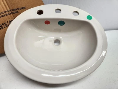 Grúa 4624S Vienne 207 Gris Tender Ovalado Tocador Baño Fregadero Gris Foto 1 de 2