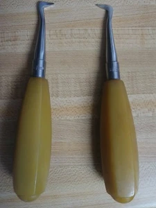 SET of 2 Dental Root Elevator Oral Surgery CRYER # 44 & 45 Bakelite handle ? - Picture 1 of 1