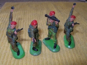 1978 Vintage Britains Ltd Super Deetail Red Beret Fallschirmjäger, 4er Set - Bild 1 von 7