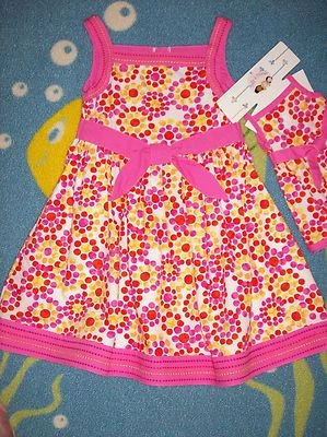 Polly & Friends Dress Girls Sz 5 Polka Dot Sleeveless Bow Plus Doll Dress New - Image 1 of 4