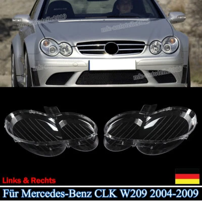 2x Klar Scheinwerferglas Linse Abdeckung Für Mercedes W209 A209 C209 04-2009 DE - Bild 1 von 4