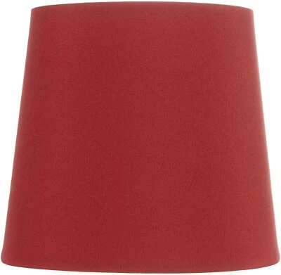 Red Four Inch Tapered Drum Clip on Chandelier Lampshade - Image 1 of 3