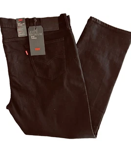 Levi's 502 Taper Regular Stretch Fit Black Jeans Size W50 X L34 - Picture 1 of 3