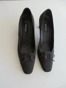 Women Shoes Vanelli Brown Upper Fabric Leather Sole Made in Italy 9S Pre-owned - Picture 1 of 7