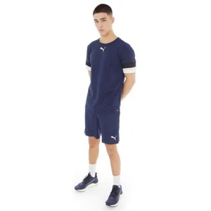 PUMA Men's teamRISE Training Jersey – Peacoat, Black & White Brand New - Picture 1 of 3