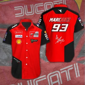 Ducati Lenovo Team x Marc Marquez Short Sleeve Dress Shirt - Picture 1 of 2