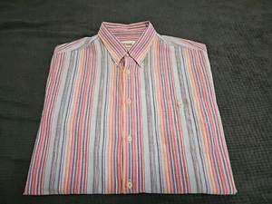 Missoni Sport De Malerba Striped Button-up Short Sleeve Shirt SZ XL Made Italy - Picture 1 of 14
