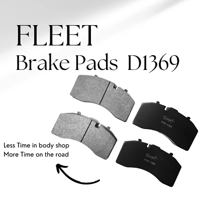 Front Rear Low-Metallic Brake Pads Kit Fit For Freightliner D1369 Foto 1 de 4