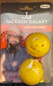Petmate Jackson Galaxy Play LED Bola Espiral Gatito Gato Juguete 2 Bolas NUEVO - Imagen 1 de 1