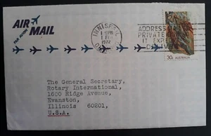 1972 Australia Airmail Cover ties 30c stamp cancelled Innisfail to USA - Photo 1/2