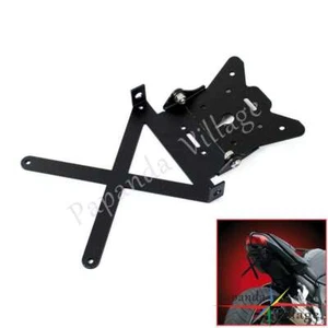 Black Adjustable License Number X-Plate Bracket Holder Hanger Rsend Tail Tidy - Picture 1 of 12