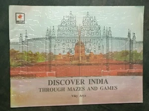 INDIA CHILDREN BOOK ENGLISH: DISCOVER INDIA THROUGH MAZES & GAMES VIKY ARYA 1998 - Picture 1 of 8