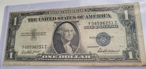 Genuine $1 Dollar Bill from 1935F-dark blue seal (see description) free shipping - Picture 1 of 3