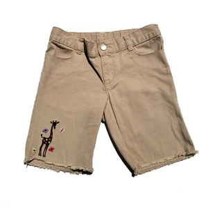 Girls Gymboree Shorts Size 6 Glamour Safari Vintage Giraffe Kahki - Picture 1 of 6