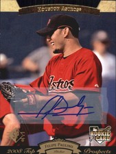 2008 UD Timeline 1995 SP Top Prospects Autographs Baseball Card #188 Paulino