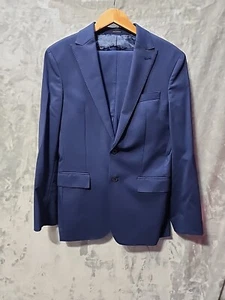 Joseph Abboud Anzug blau Wollmischung 2-teilig 38 x 32 40R klassische schmale Passform adrett gebraucht, in einwandfreiem Zustand - Bild 1 von 8
