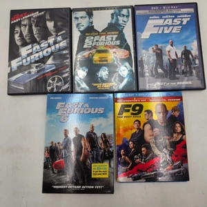 Fast and Furious 1,2,5,6 & 9 Lot Collection Set Fate Of The Furious F9 X Blu Ray - Picture 1 of 1