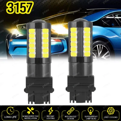 Luz intermitente blanca/ámbar 3157 bombillas LED para Ford F150 F250 F350 Super Duty Foto 1 de 4