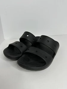 Crocs Classic Black Slide Sandals Unisex Size Mens 7 Womens 9 - Picture 1 of 9