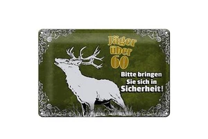 Blechschild Jäger 30x20 cm über 60 bringen Sie sich in Deko Schild tin sign - Bild 1 von 5