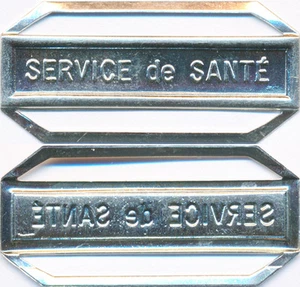 Dekoklammer, GESUNDHEITSDIENST, Metall verchromt, Punze M.D.P.(7550) - Bild 1 von 1