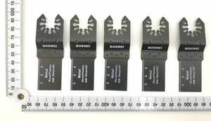 5Pcs Oscillating Quick Release Universal Multi Tool Saw Blade Metal Wood Plastic - Picture 1 of 6