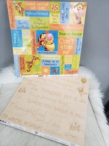 Disney SandyLion Winnie Pooh Scrapbook Paper 2 Pkg 12 x 12 Scrapbook Acid Free - Picture 1 of 10