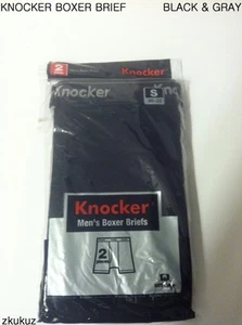 2 NEW KNOCKER BOXER BRIEF UNDERWEAR BLACK & GRAY S - 3XL 2PC - Picture 1 of 6