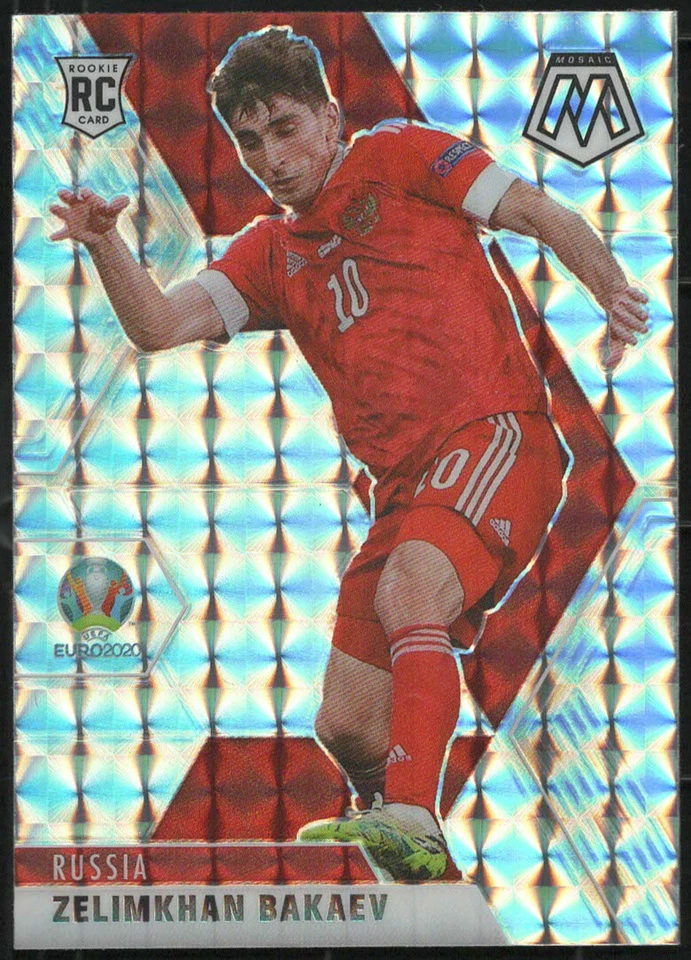 2021 Mosaic UEFA Euro ZELIMKHAN BAKAEV Silver Prizm Mosaic Refractor Rookie #71 - Image 1 of 1