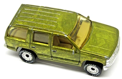 Matchbox '97 Chevy Tahoe Paint Mix Error Gold/Green Premier 1st Ed Rubber Tires - Image 1 of 4