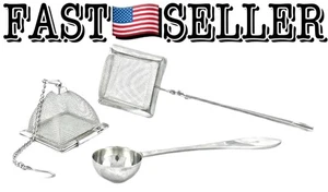 VAHDAM Stainless Steel Set Perfect Serve Tea Spoon w/ 2 Infusers - Picture 1 of 9