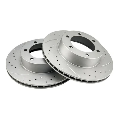 Drilled Slotted Front Brake Rotors For 1997-2002 Toyota 4Runner & 2004 Tacoma - Image 1 of 4