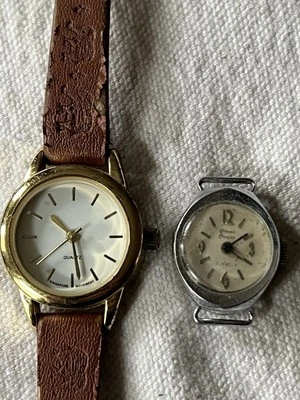 Lote Reloj Mujer Vintage Cuarzo y Mecánico Mediados Siglo Francés 17 Joyas LEER Foto 1 de 4