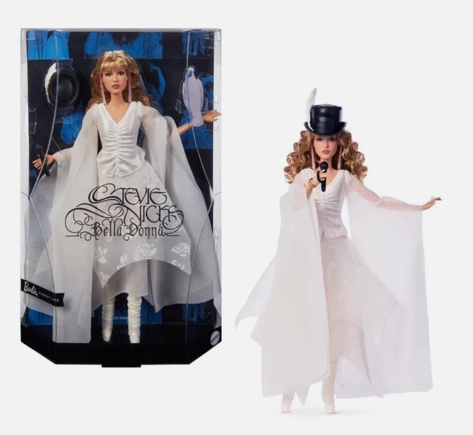 MATTEL Barbie Stevie Nicks Bella Donna Collector Doll White Dress Presale NEW!