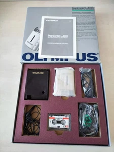 Grabadora de microcassette Olympus Pearlcorder L400 de colección - Juego completo en caja - Imagen 1 de 21