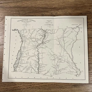 "Mapa antiguo de 1825 - Condado de Williamsburgh, Carolina del Sur (reimpreso 1980) 14""x11""" - Imagen 1 de 13